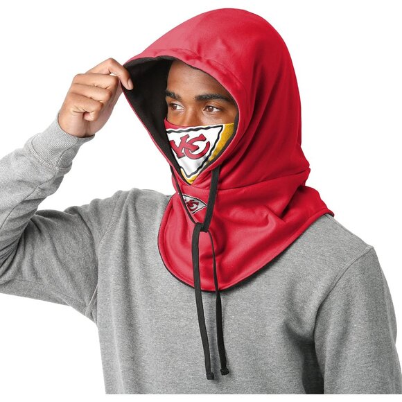 NFL Kansas City Chiefs Winter Cap Hoodie Face Cover Balaclava Gaiter Unisex - Picture 3 of 5